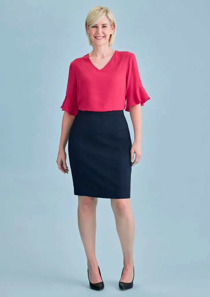 Womens Cool Stretch Mid-Waist Pencil Skirt (BZ-RGS312L)
