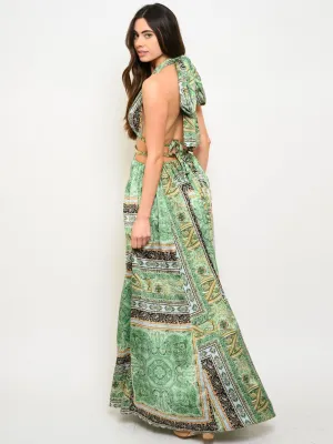 WOMEN'S PAISLEY BORDER RING MAXI DRESS