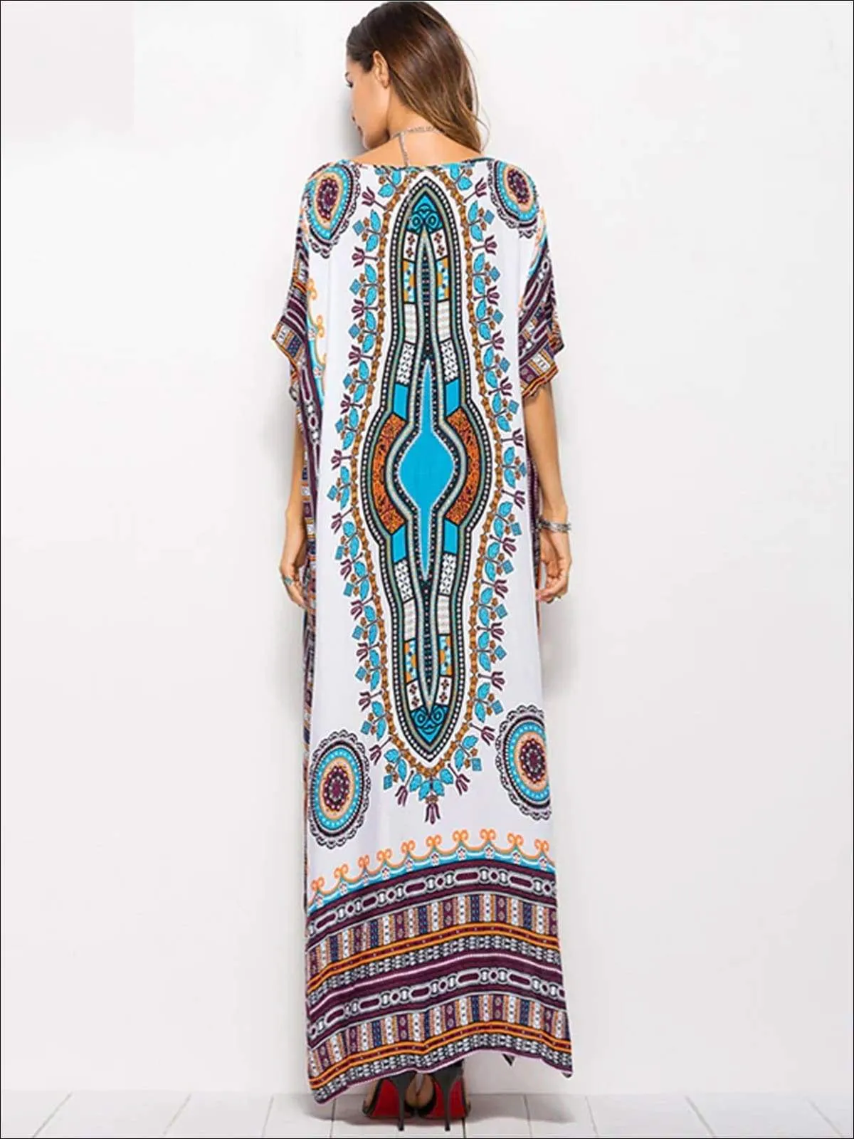 Women's Plus Size Caftan Maxi Dress