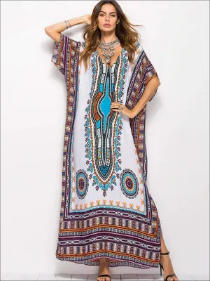 Women's Plus Size Caftan Maxi Dress