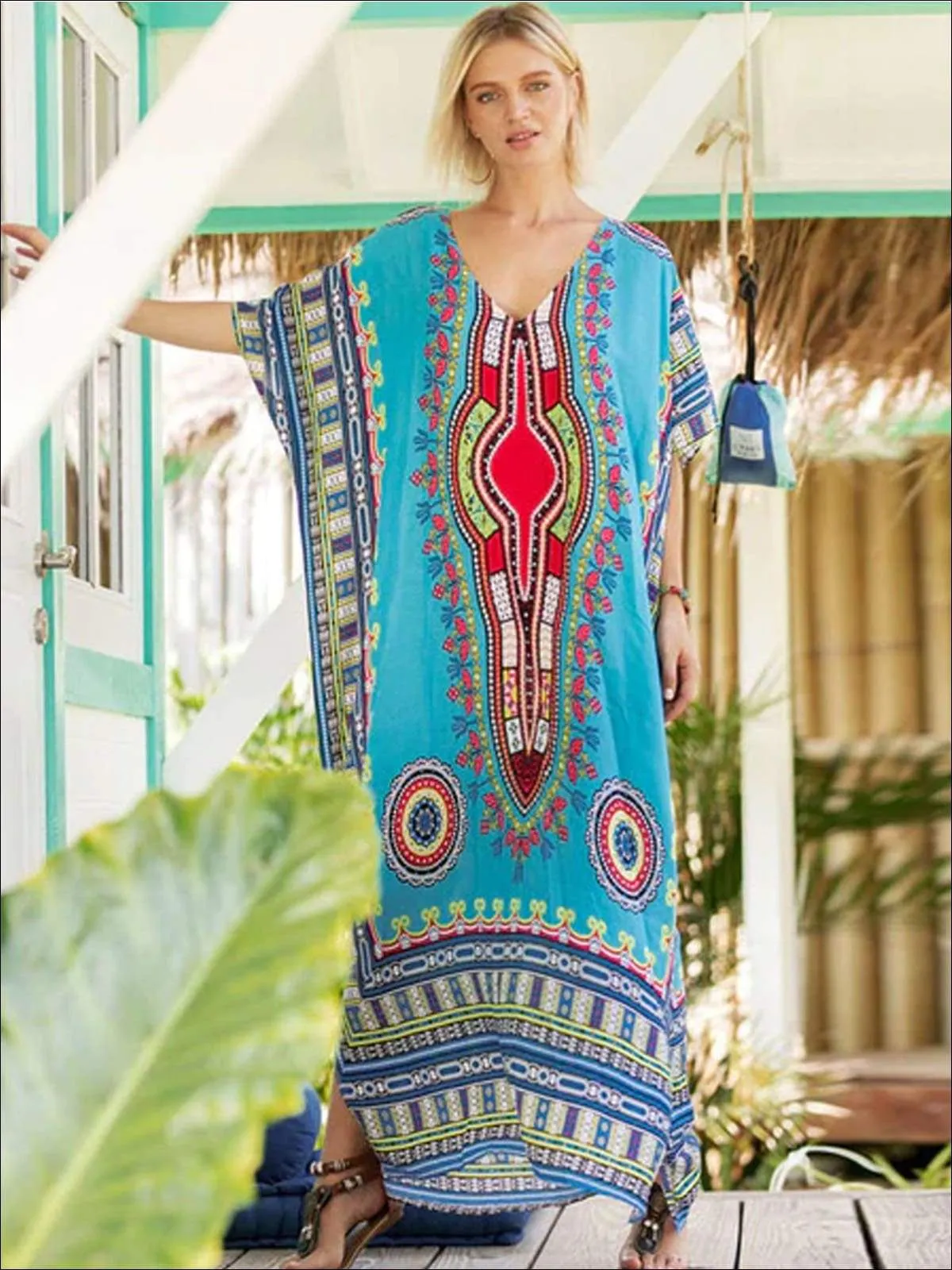 Women's Plus Size Caftan Maxi Dress
