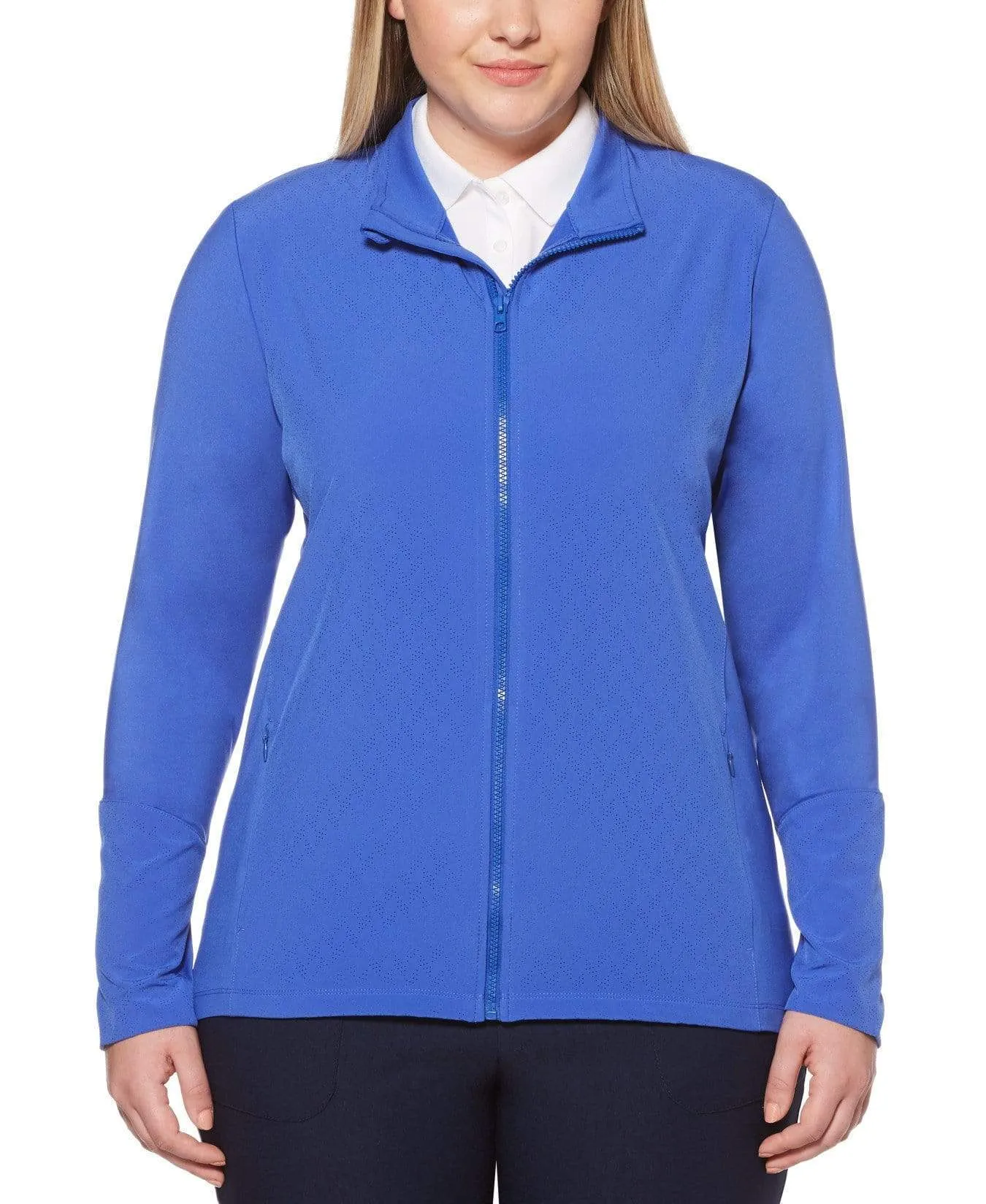 Womens Plus Thermal Perforated Jacket
