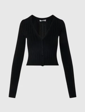 WOMEN'S SLINKY RIB KNIT CARDIGAN