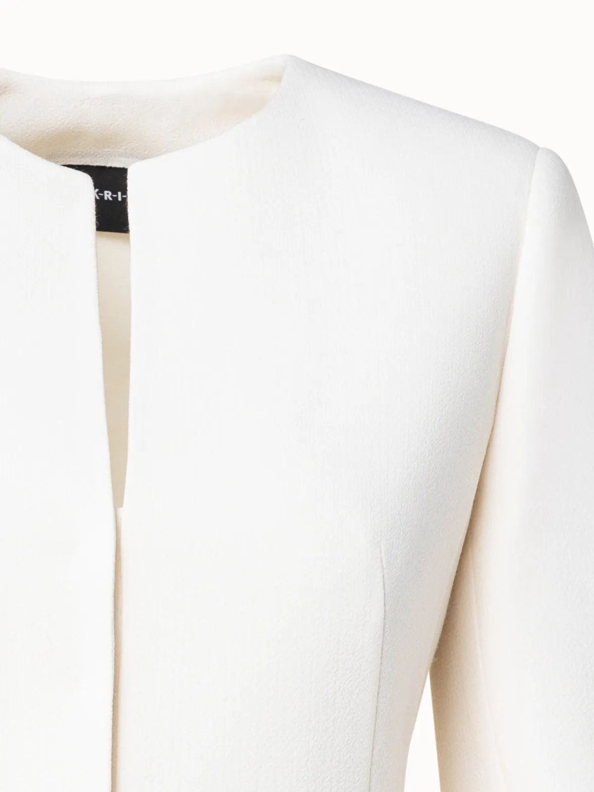 Wool Crêpe Double-Face Short Jacket