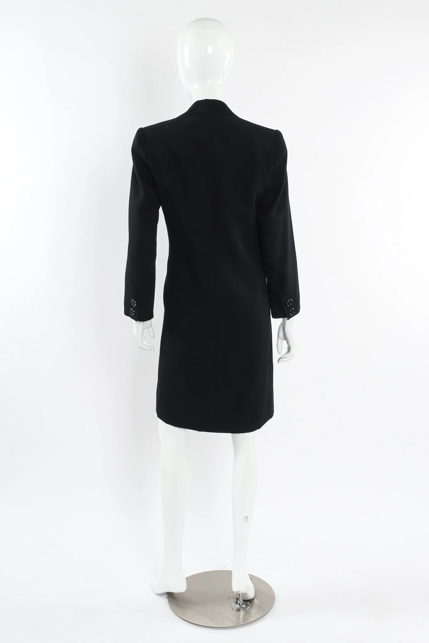 Wool Wrap Tuxedo Dress