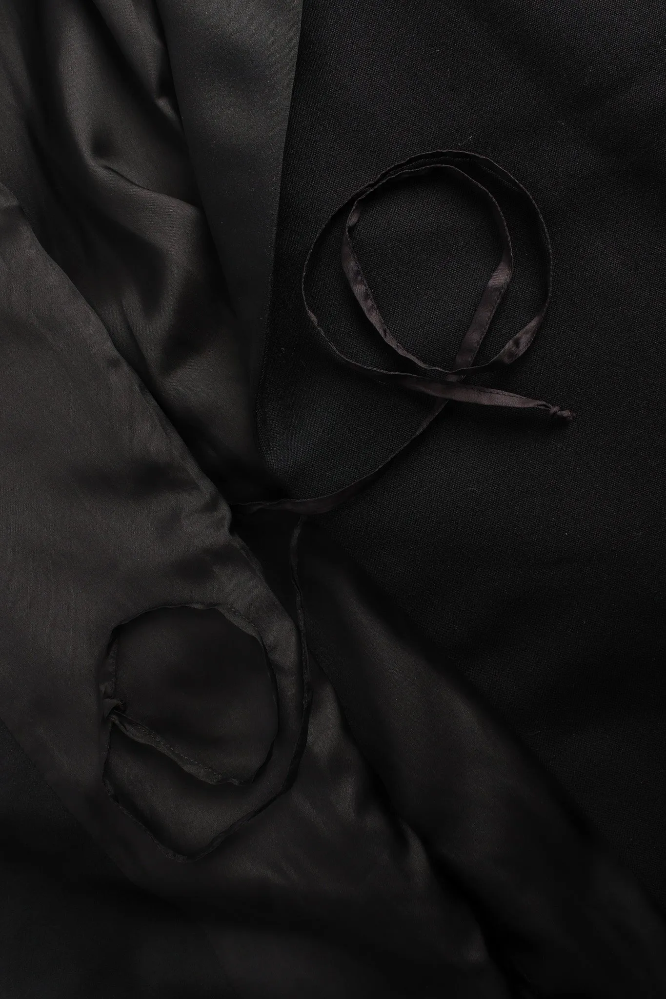 Wool Wrap Tuxedo Dress