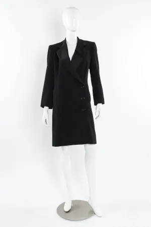 Wool Wrap Tuxedo Dress