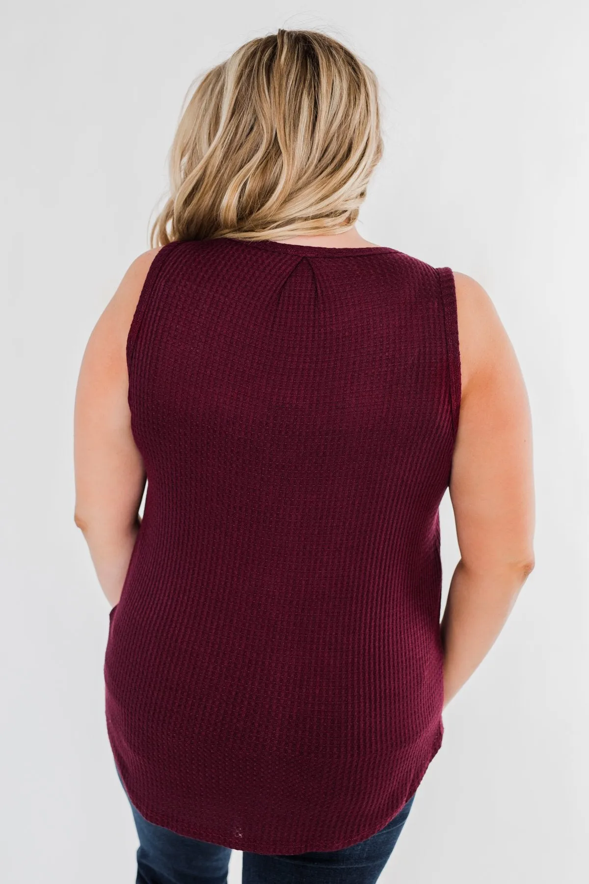 Wouldn't Trade It For Anything Tank Top- Burgundy