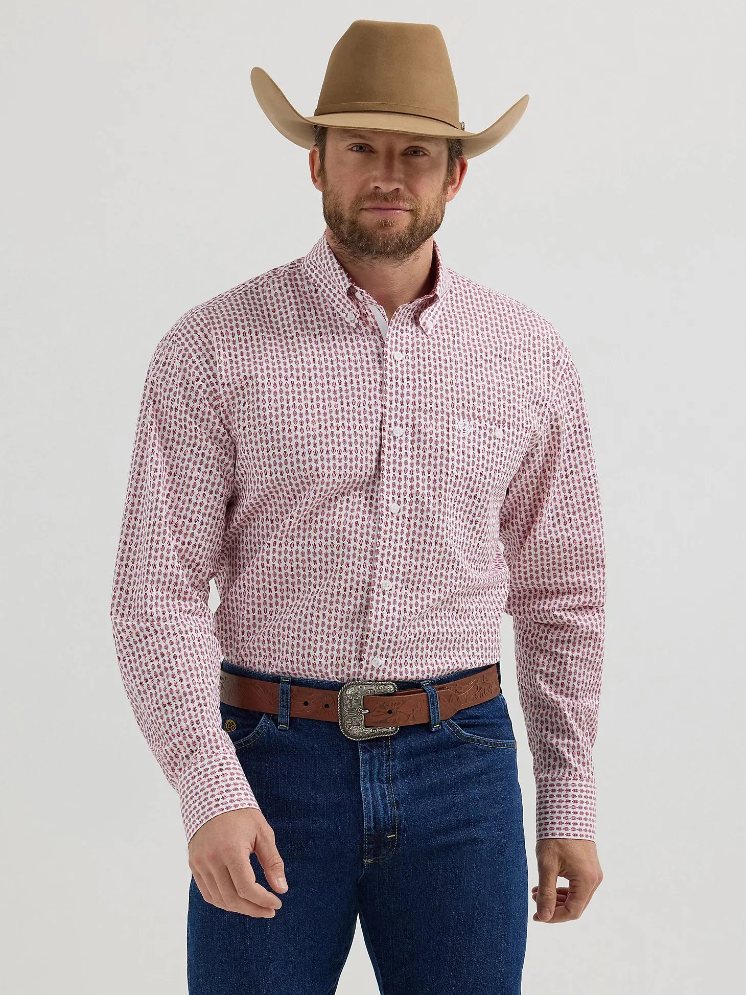 Wrangler George Strait Long Sleeve Scarlet Tree 112356600