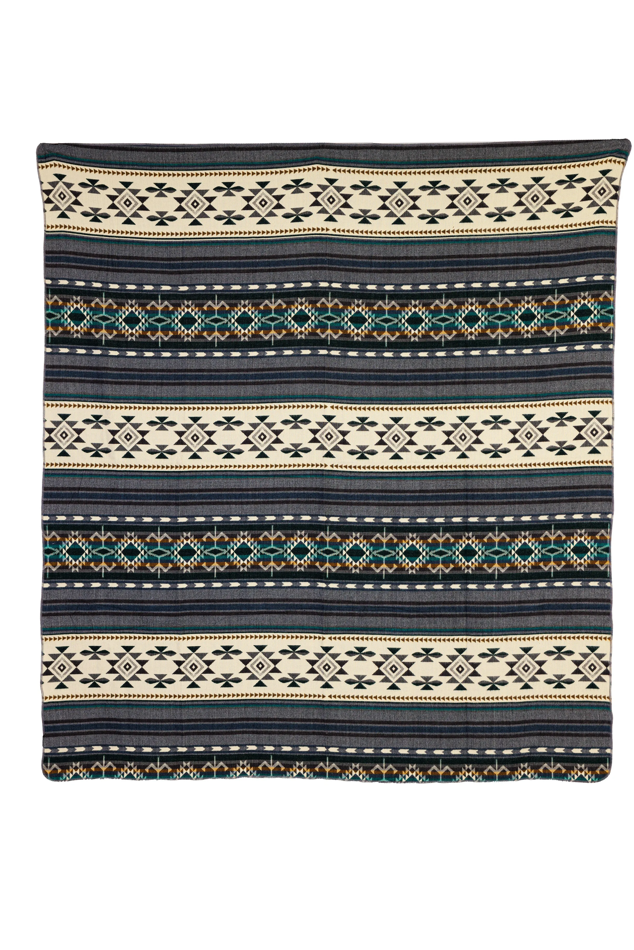 Yachana Collection - Geometric Green Gray and Cream
