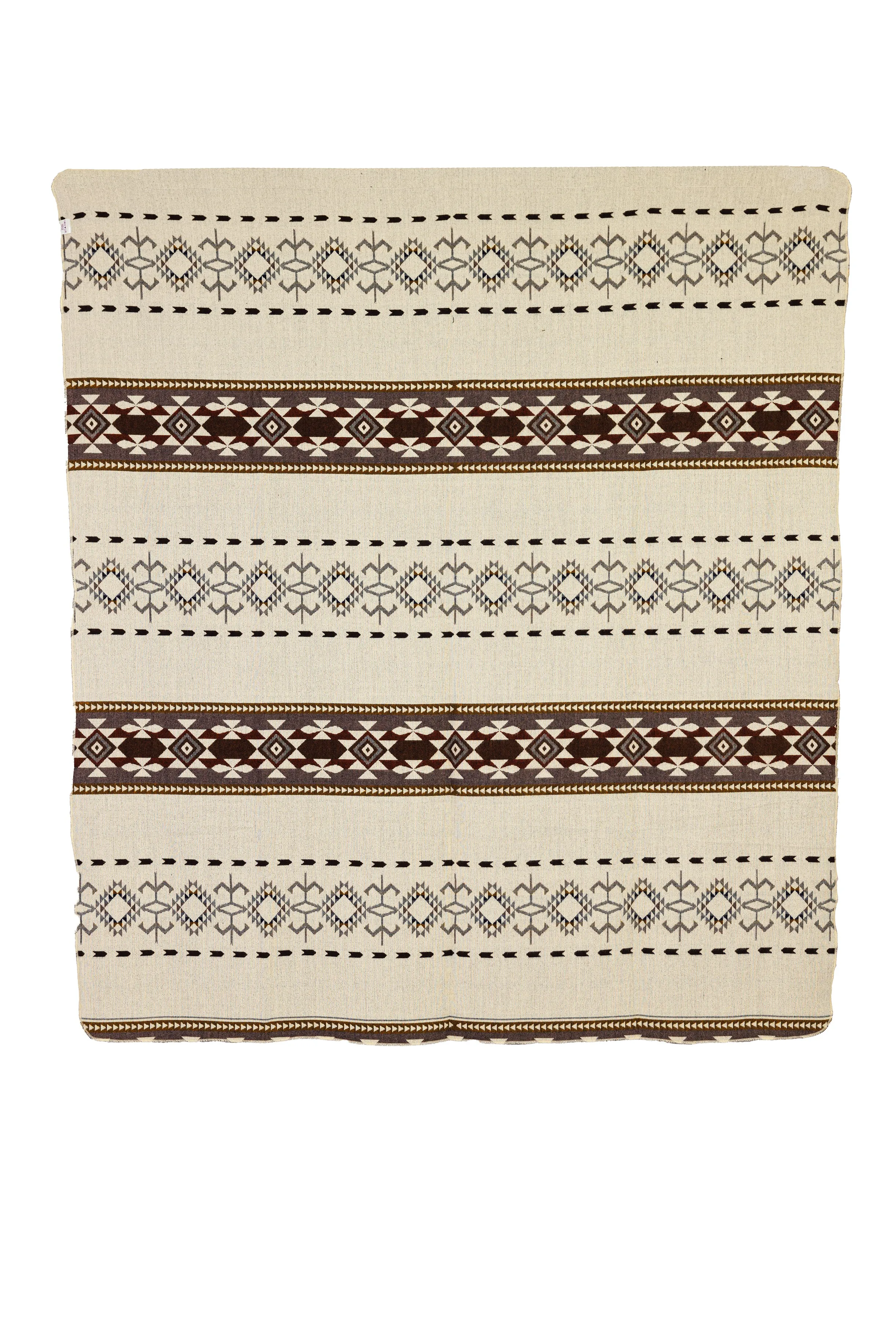 Yachana Collection - Geometric Red Brown and Cream