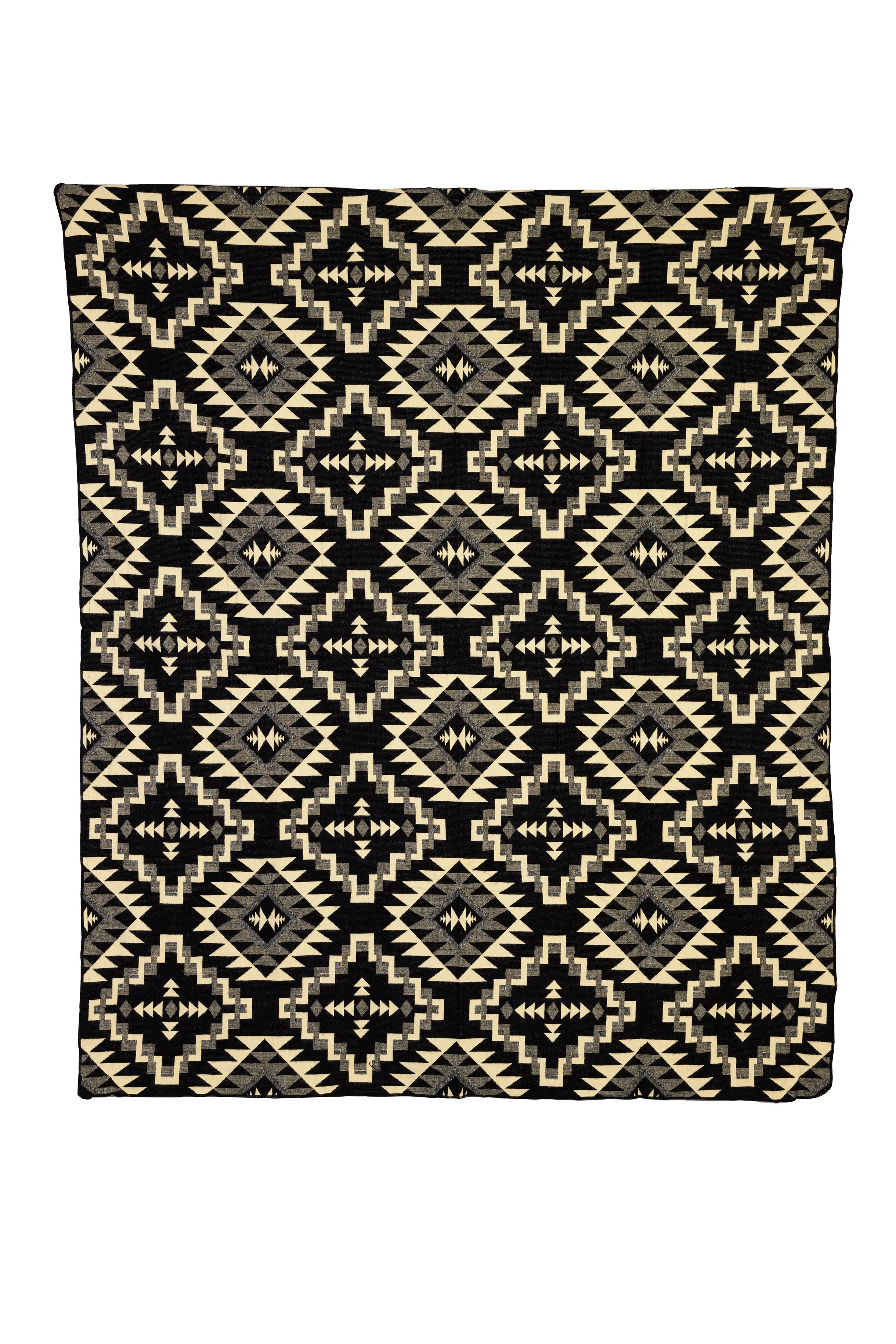 Yachana Collection - Squares Black, Gray and Cream