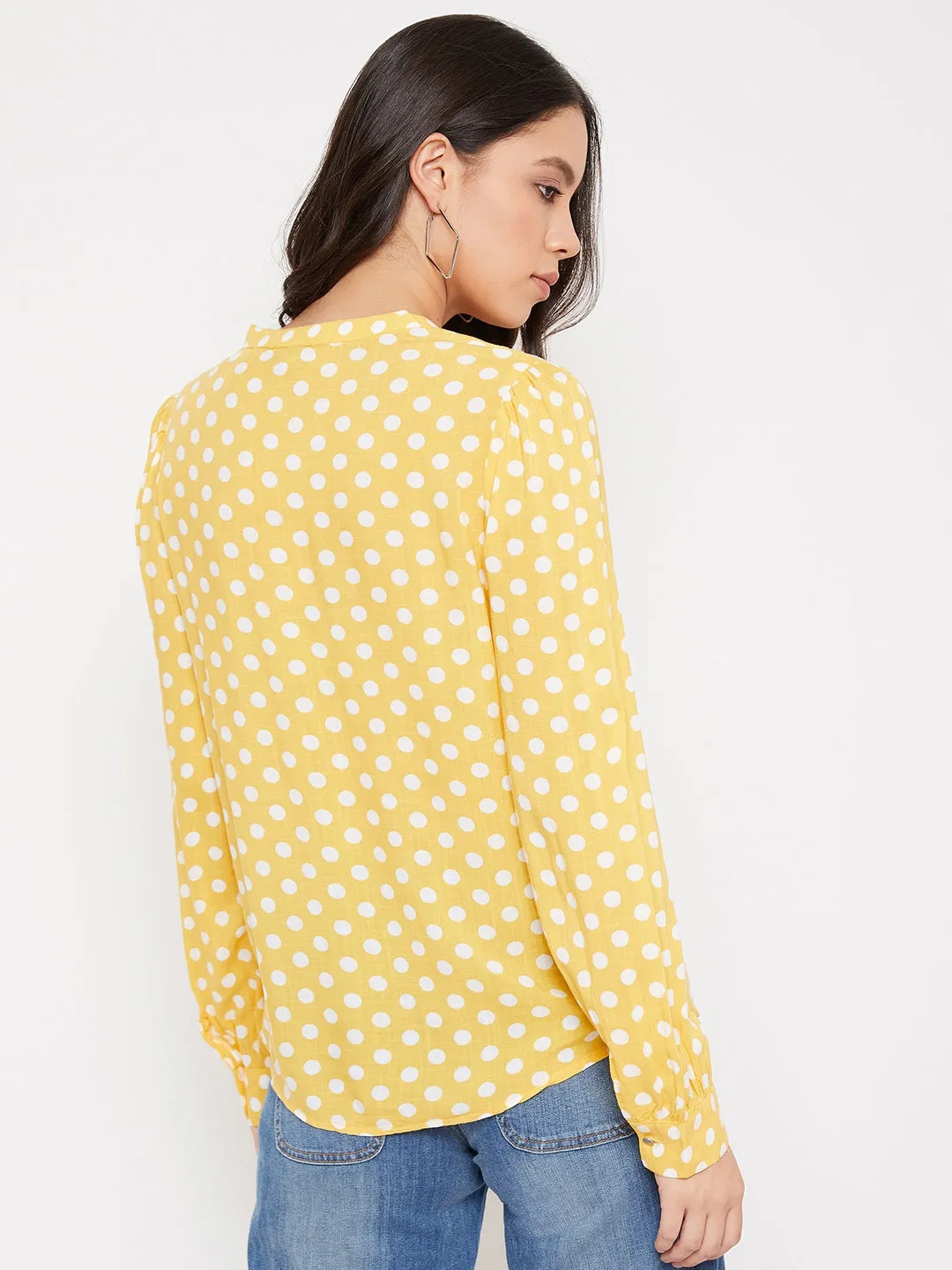 Yellow Polka Dots Tops