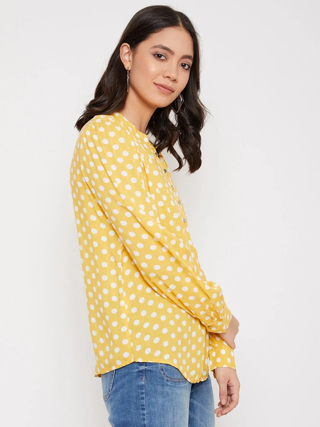 Yellow Polka Dots Tops
