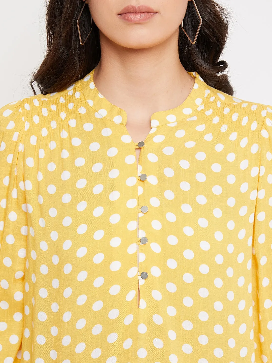Yellow Polka Dots Tops