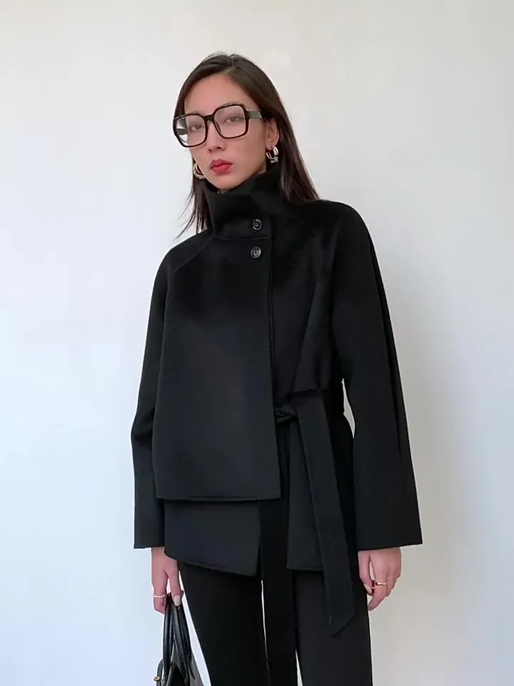 ZABRI Top quality women's  winter luxury cashmere wool coat