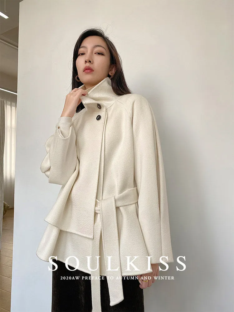 ZABRI Top quality women's  winter luxury cashmere wool coat