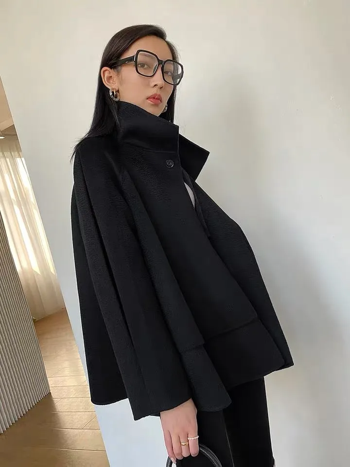 ZABRI Top quality women's  winter luxury cashmere wool coat
