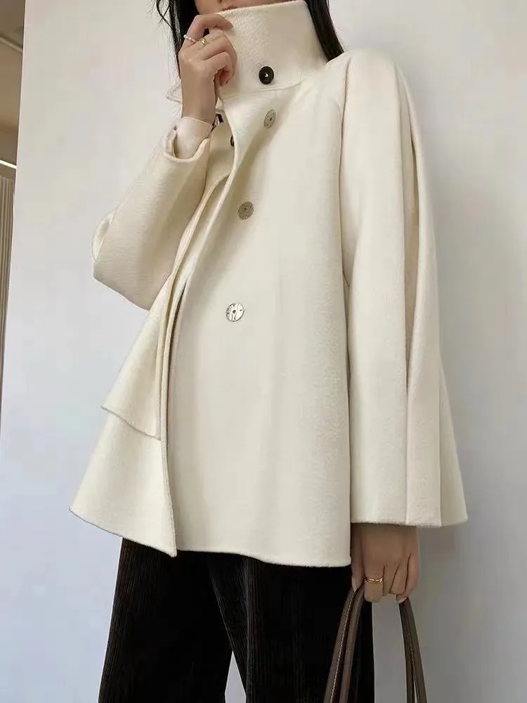ZABRI Top quality women's  winter luxury cashmere wool coat