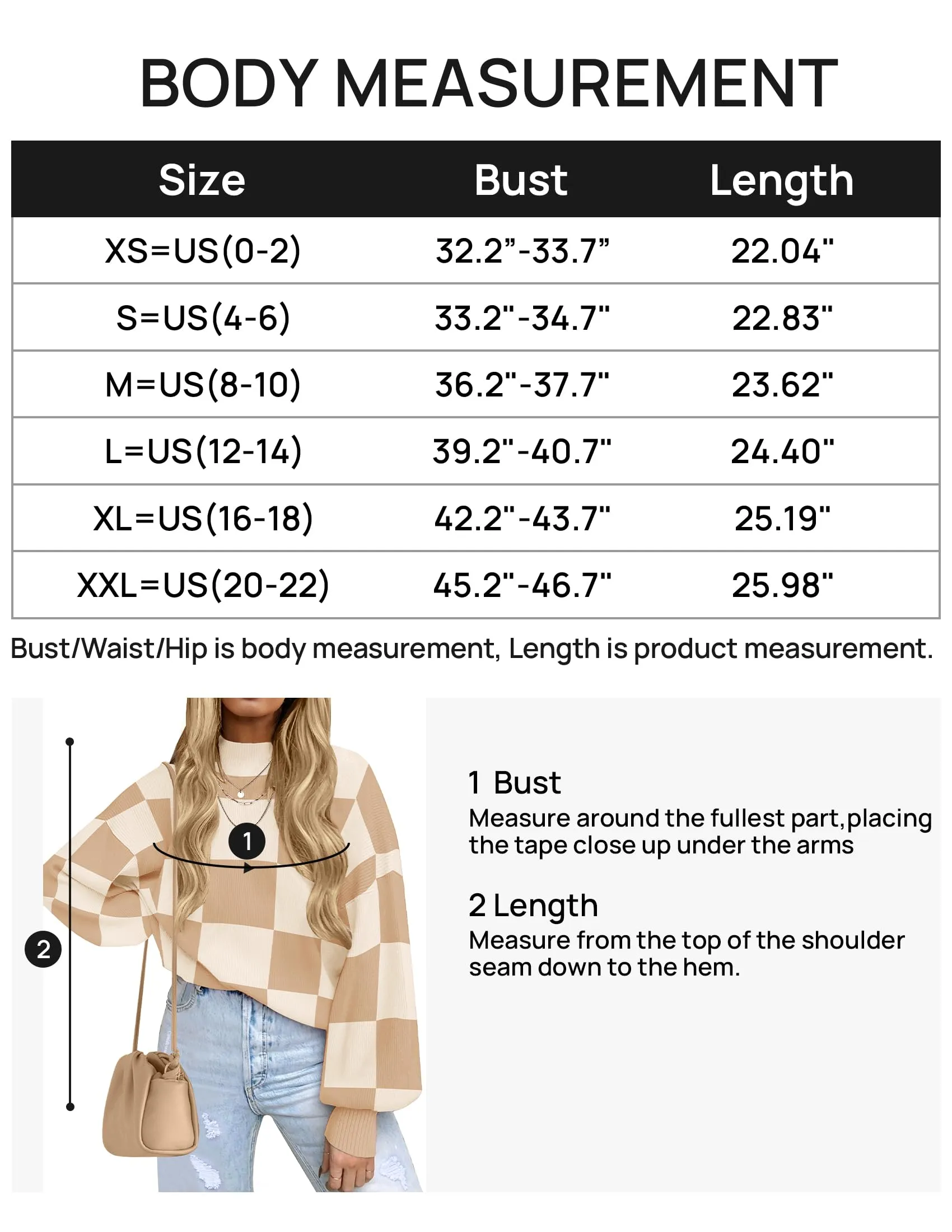 ZESICA Women's 2024 Fall Fashion Turtleneck Long Sleeve Striped Ribbed Knit Loose Pullover Sweater Tops,KhakiPlaid