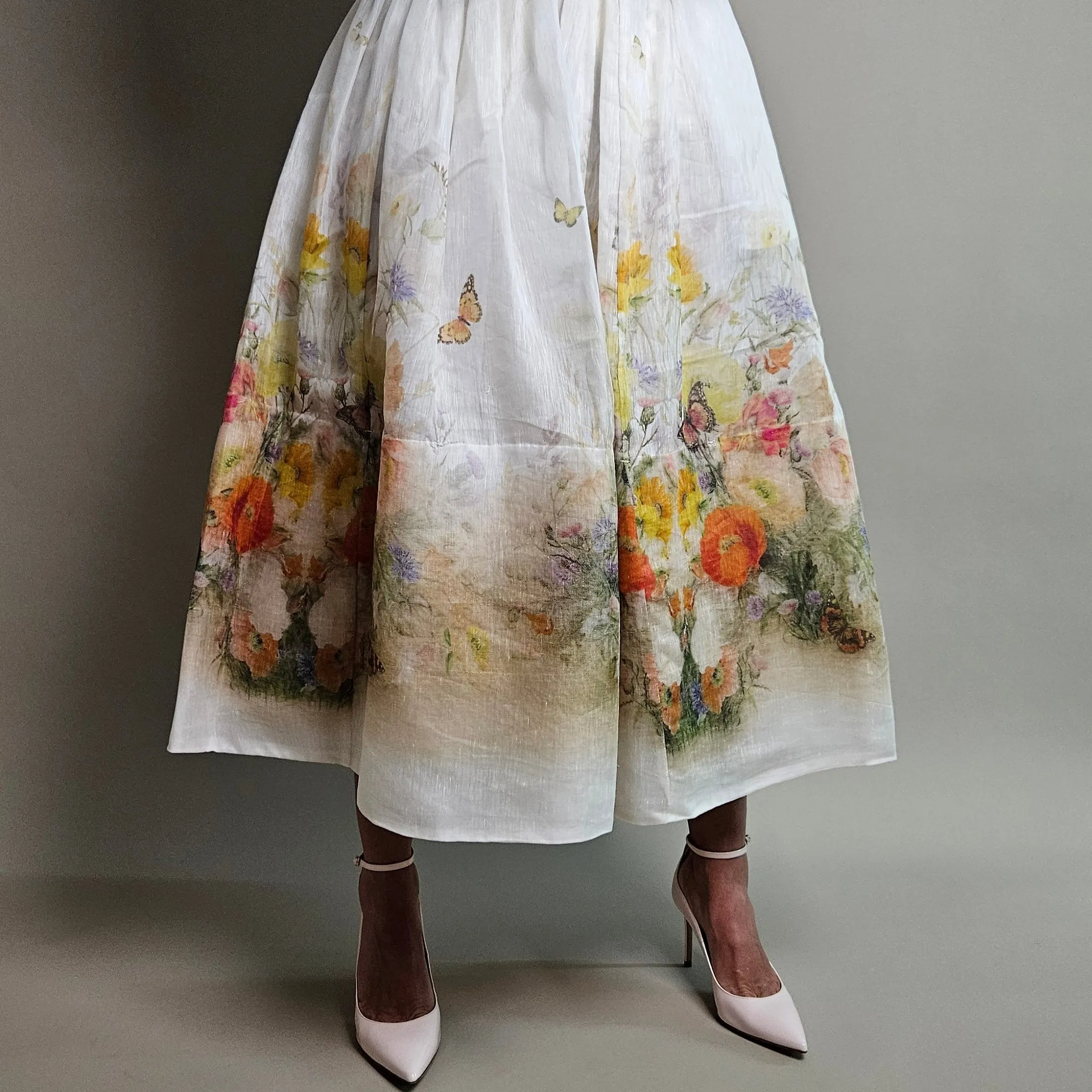 Zimmermann Tranquility floral printed Midi Skirt
